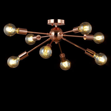 Copper 30.5" Sputnik Metal LED Flush - JONATHAN Y